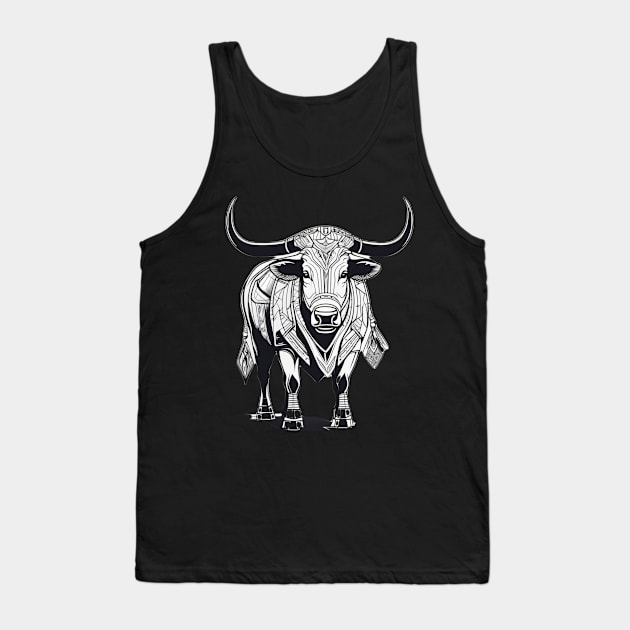 Wild Ox Dressed in Battle Armor. Uruz is the Runic word for the Wild Ox Tank Top by DesignsbyZazz